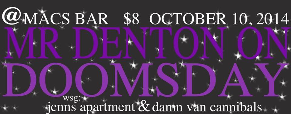 Jenn's Apartment first show flyer at Mac's Bar in Lansing, Michigan.