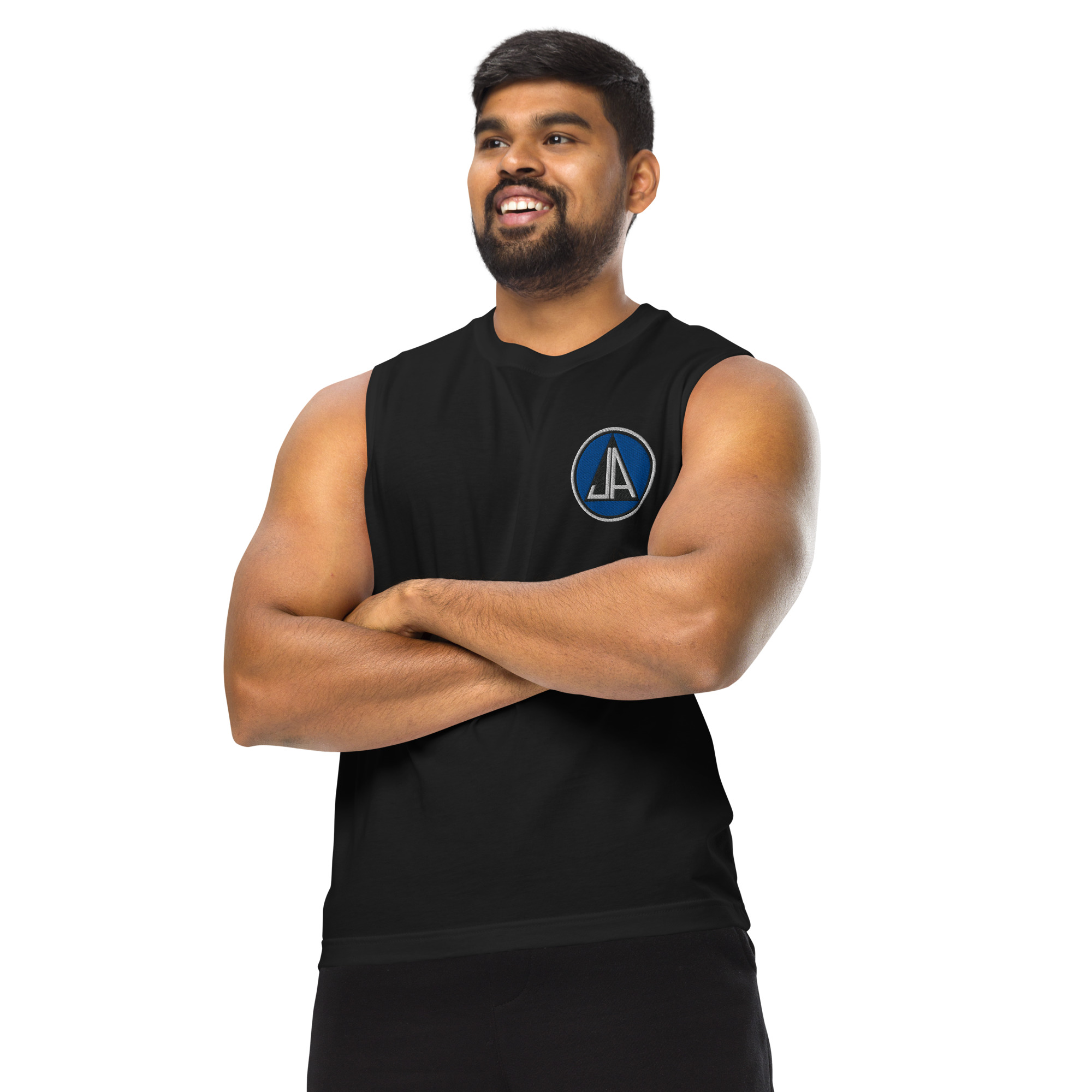 Embroidered Logo Muscle Shirt - Image 30