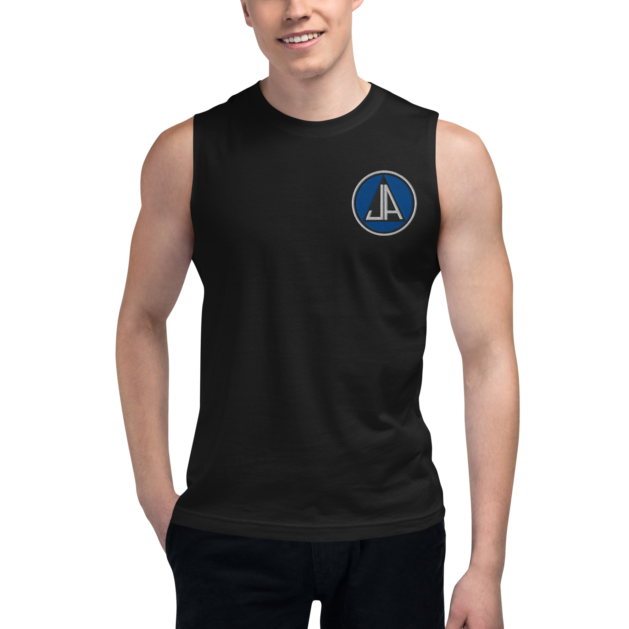 Embroidered Logo Muscle Shirt - Image 19