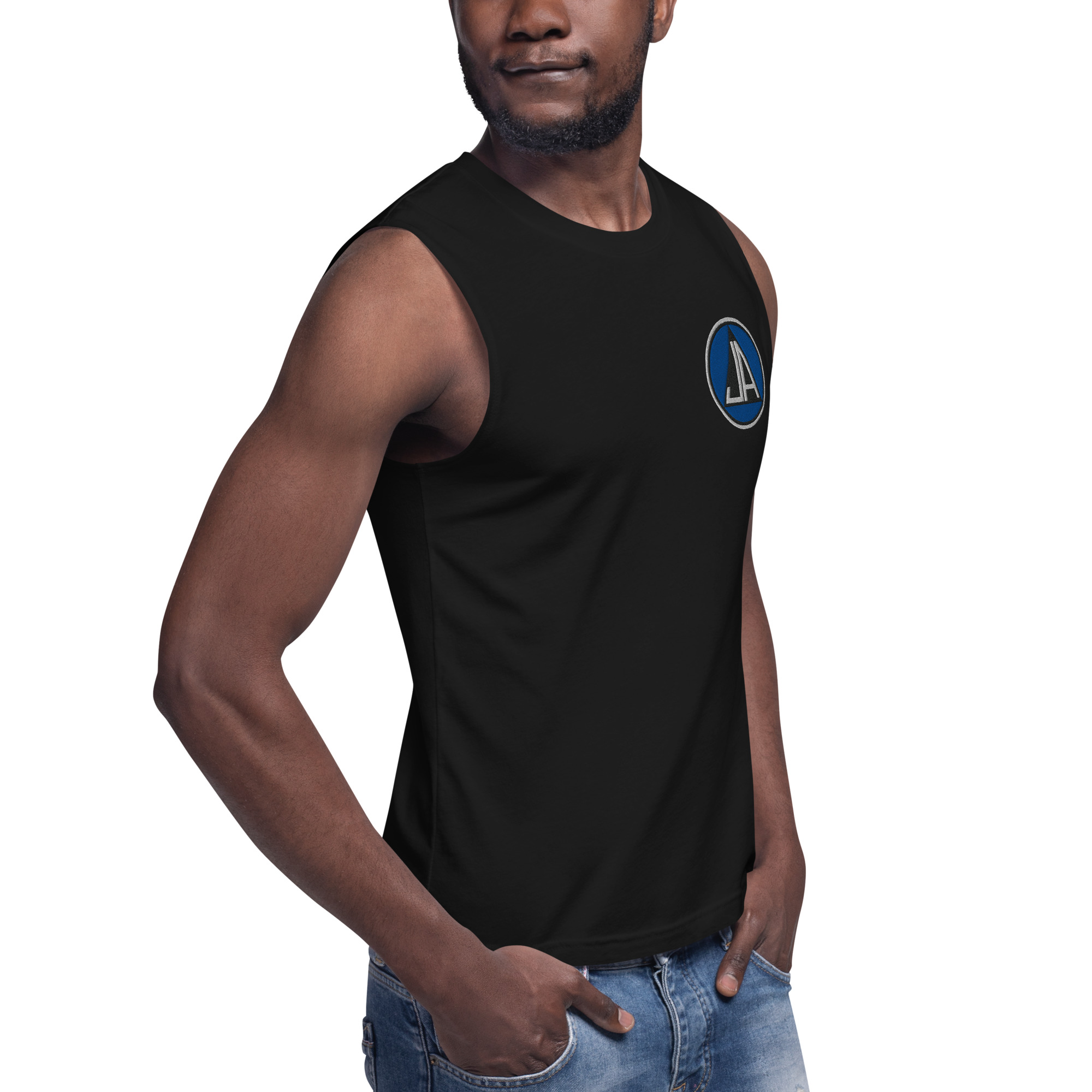 Embroidered Logo Muscle Shirt - Image 21