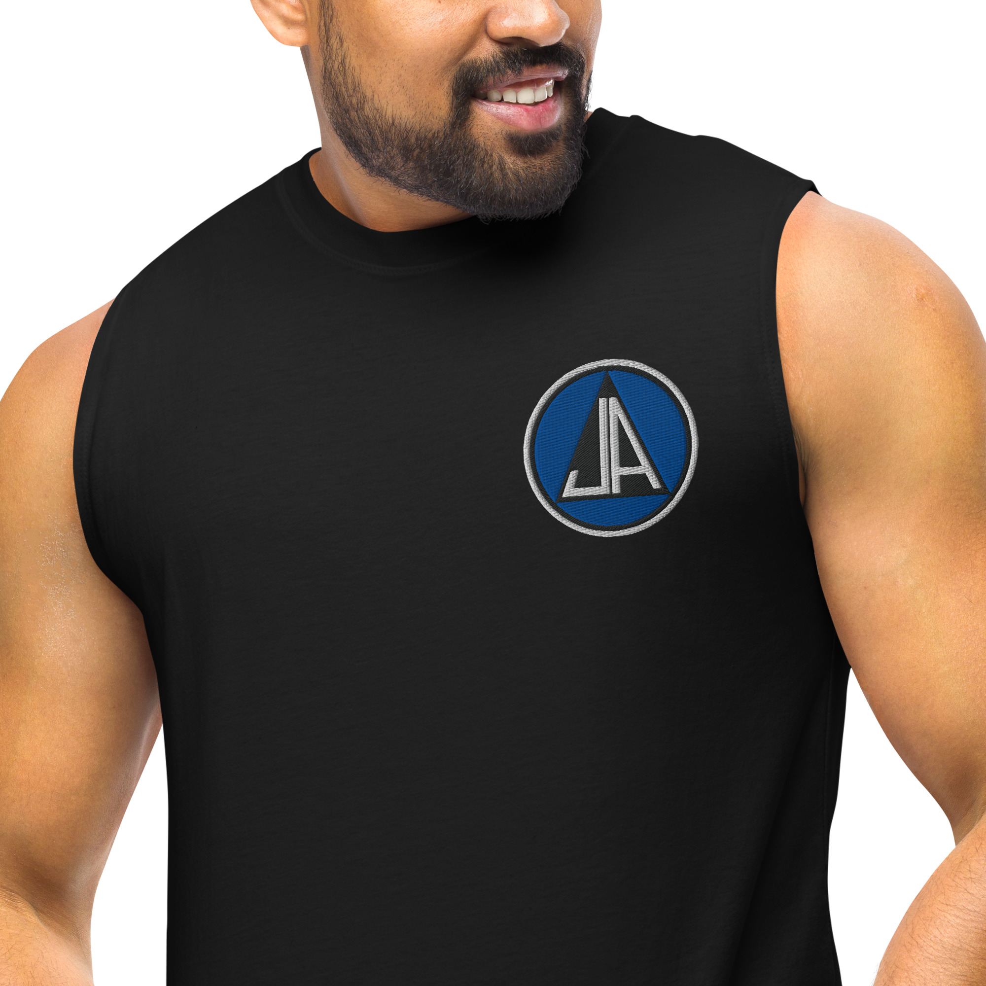 Embroidered Logo Muscle Shirt - Image 33