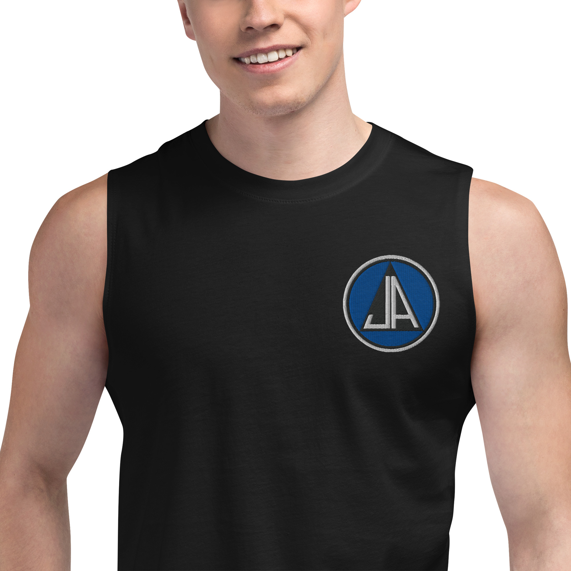 Embroidered Logo Muscle Shirt - Image 36