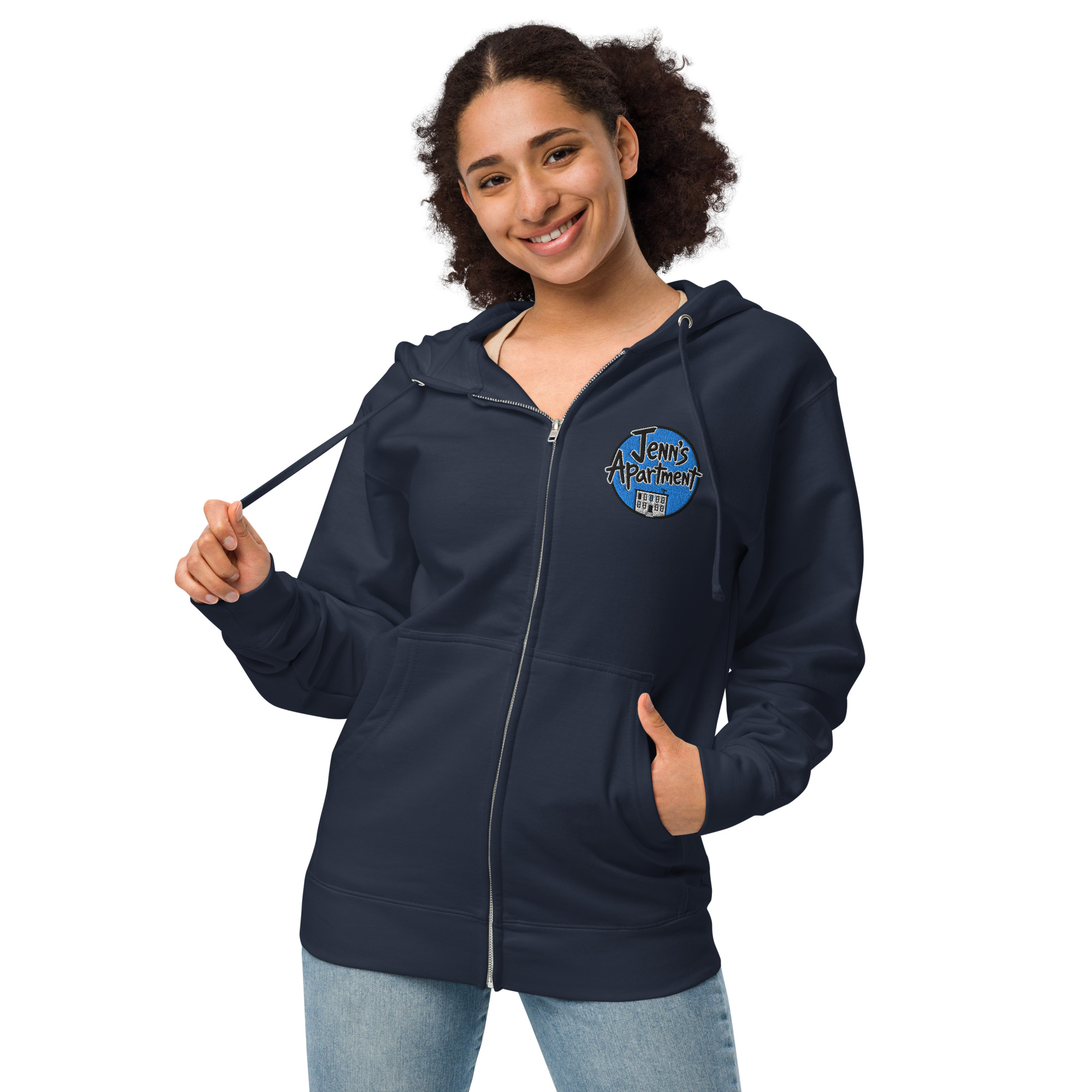 Rooftop Embroidery Zip Up Hoodie - Image 8