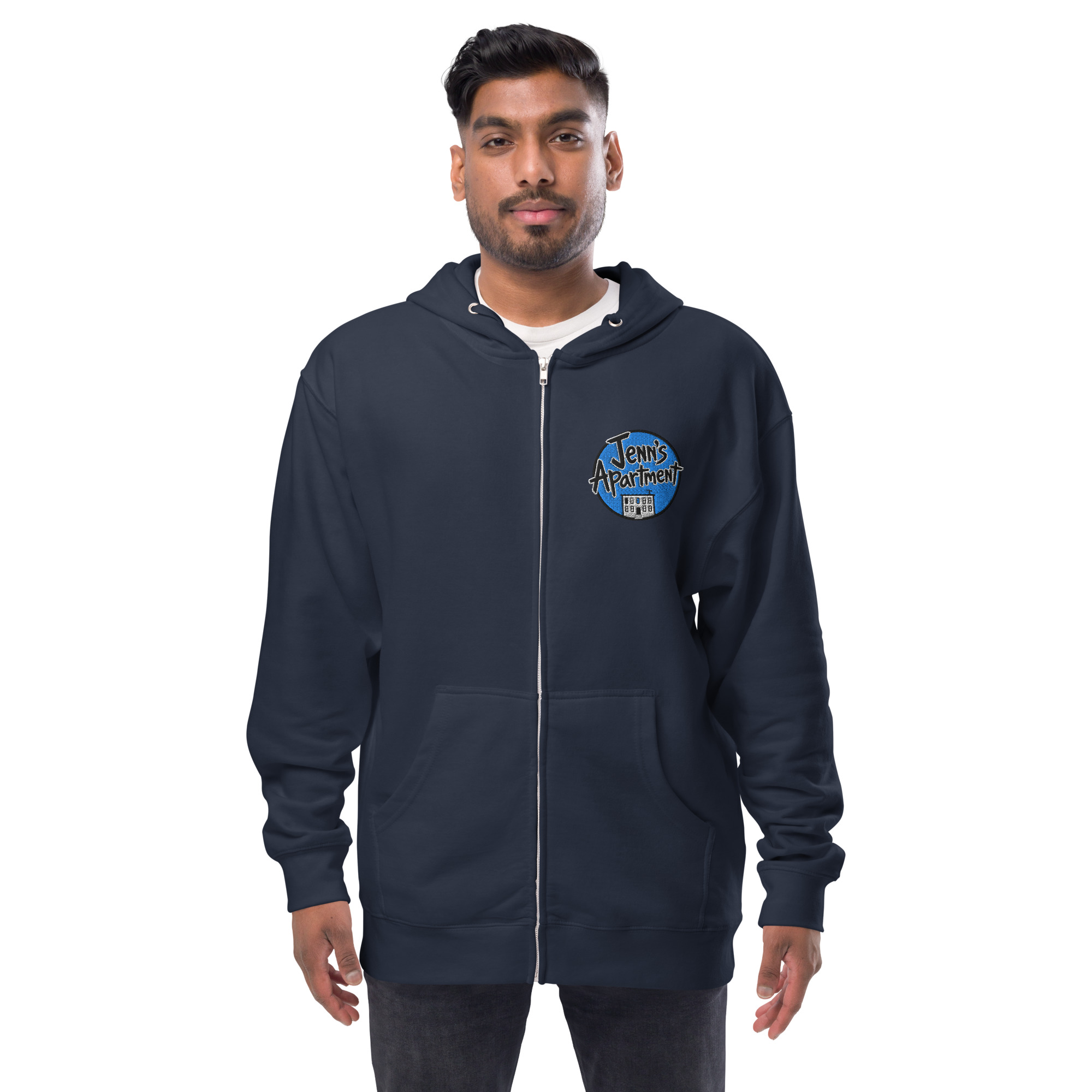 Rooftop Embroidery Zip Up Hoodie - Image 9