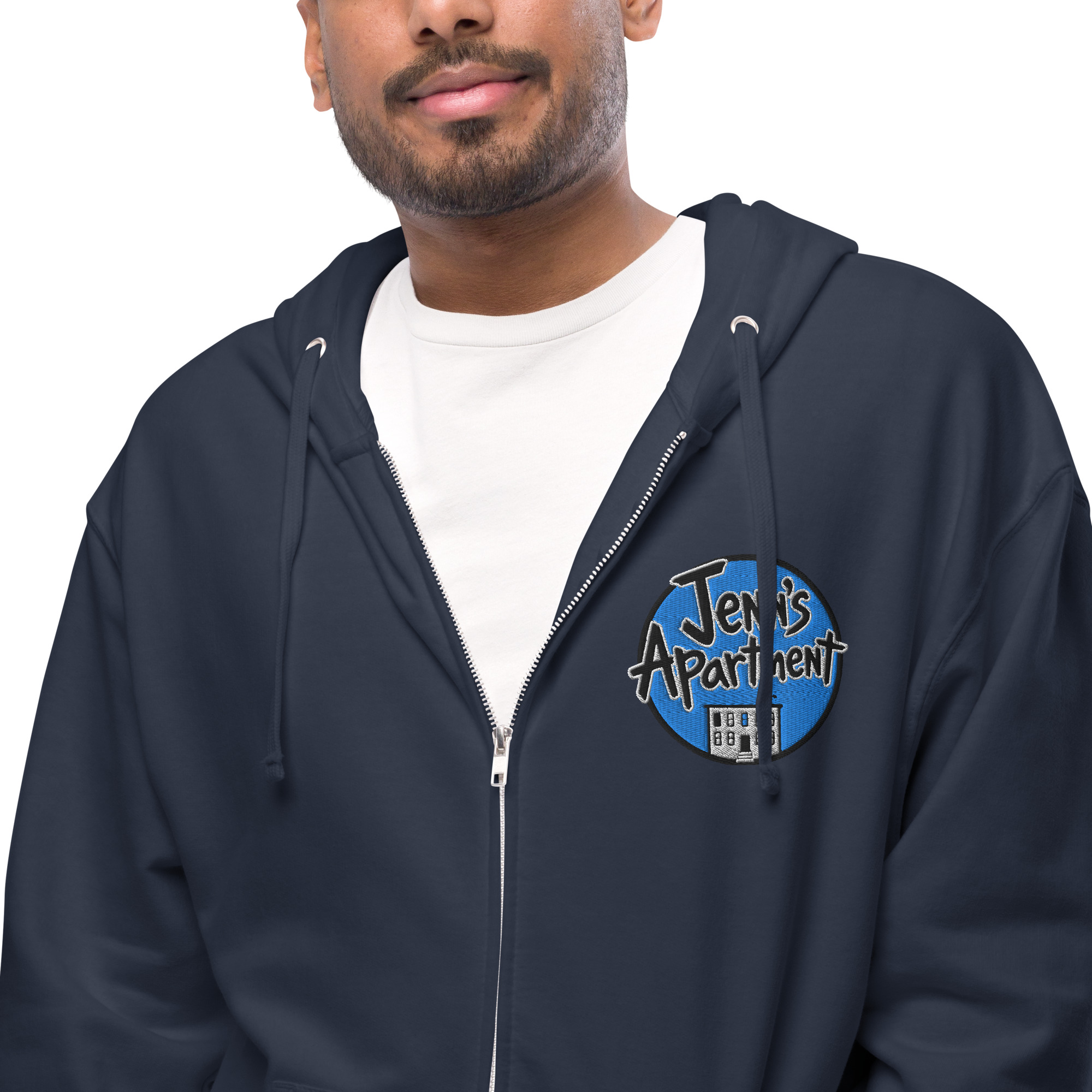 Rooftop Embroidery Zip Up Hoodie - Image 6