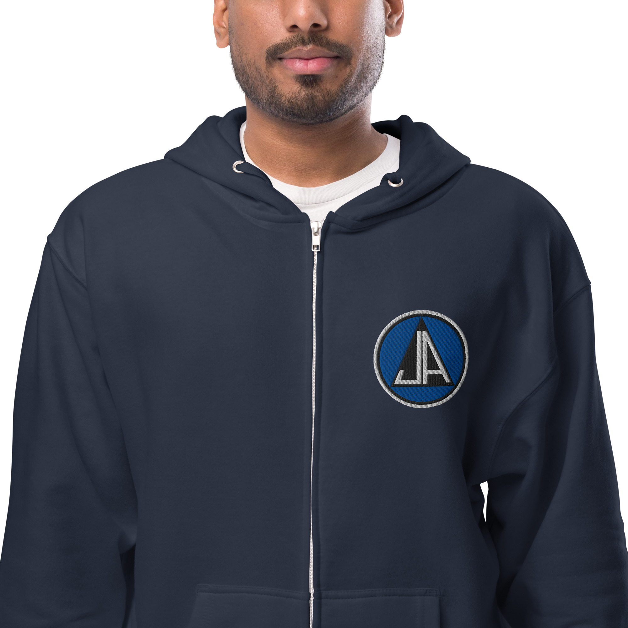 Classic Embroidery Zip Up Hoodie - Image 36