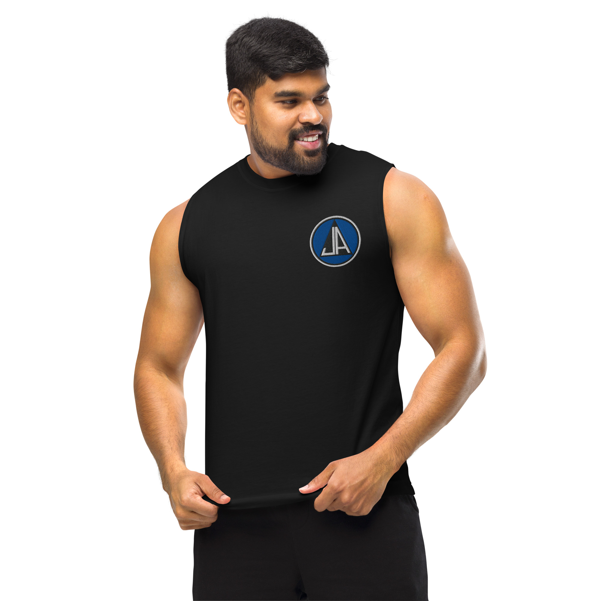 Classic Embroidery Muscle Shirt - Image 42